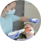 hygienist working on patient sphere